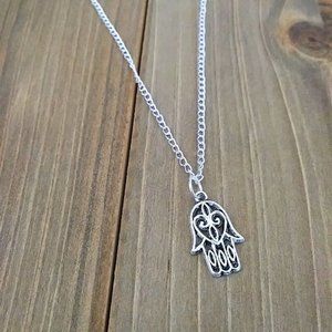 3 for $49 NEW Dainty Silver Hamsa Hand Necklace